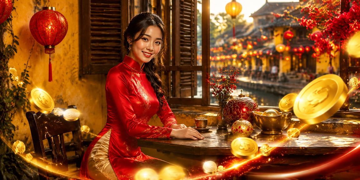 Không khí giải trí casino tại Hội An với trang phục áo dài truyền thống Việt Nam