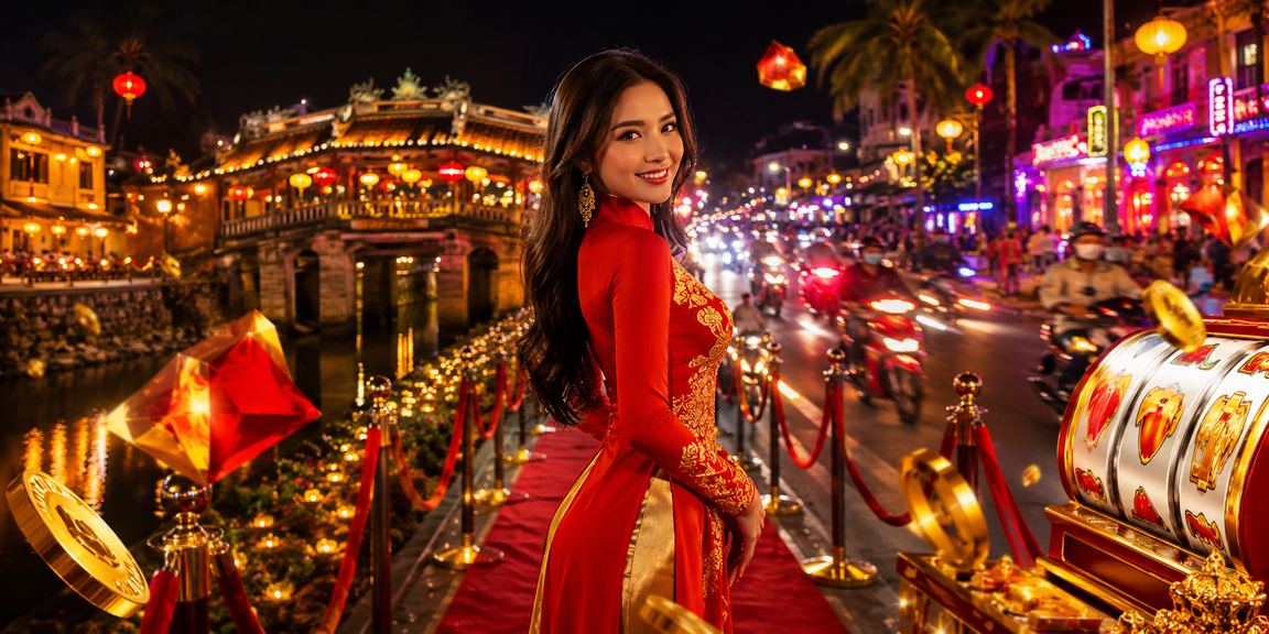 Người chơi slot game tại Hội An trong không gian văn hóa truyền thống
